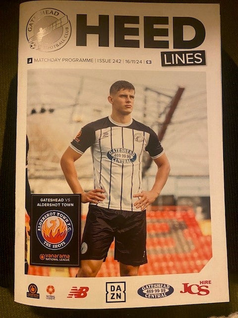 Gateshead FC vs Aldershot Programme