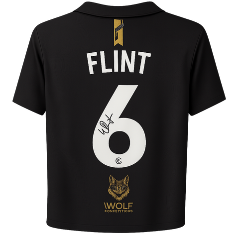 Will Flint (Current Doncaster Player) - SIGNED Match Worn Black Shirt