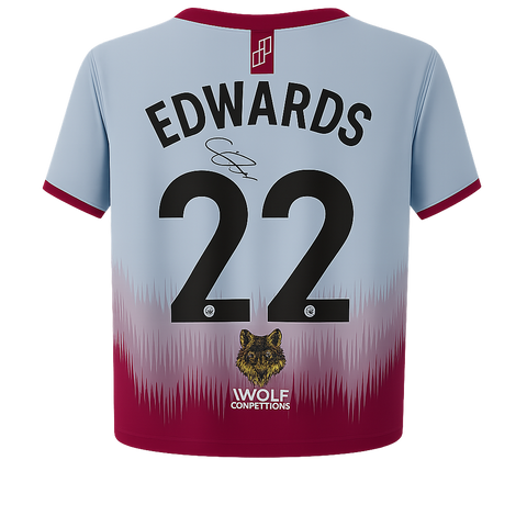 Curtis Edwards (Östersund). SIGNED Match Worn Away Shirt