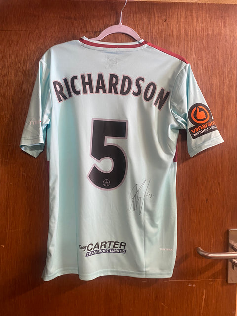 No.5 Kenton Richardson AWAY Shirt - SIGNED (Medium)